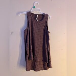 lululemon athletic Brown/ purple Striped Sleeveless Tank